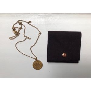 Monica Vinader Marie Mini Pendant Charm with Chain